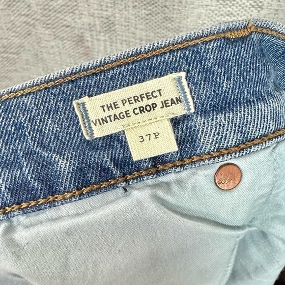 NWT MAdewell The perfect vintage crop jeans in Ainsworth wash size 37P - Picture 10 of 12